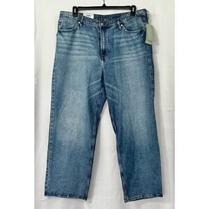 NWT H&M Denim Loose Straight High Waist Womens Jeans Size 18